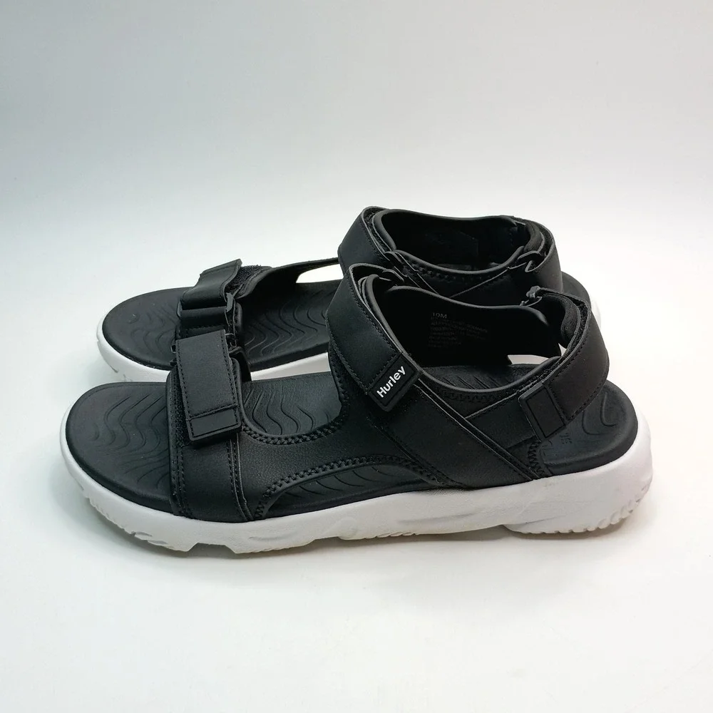 Hurley Oceanside Sport Sandals Men Size 10 Black Adjustable Straps 1961927